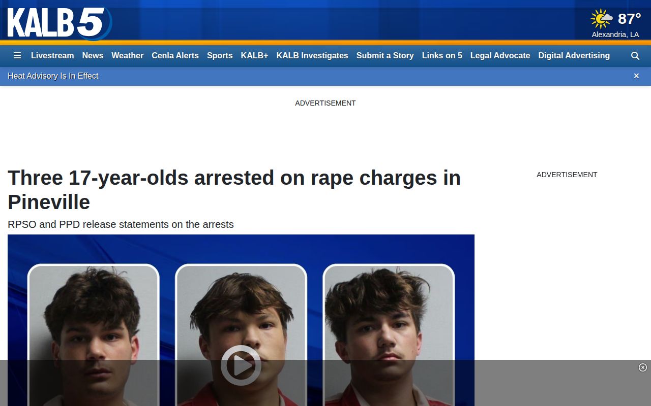 Rapides Parish arrest news report about the RPSO booking process